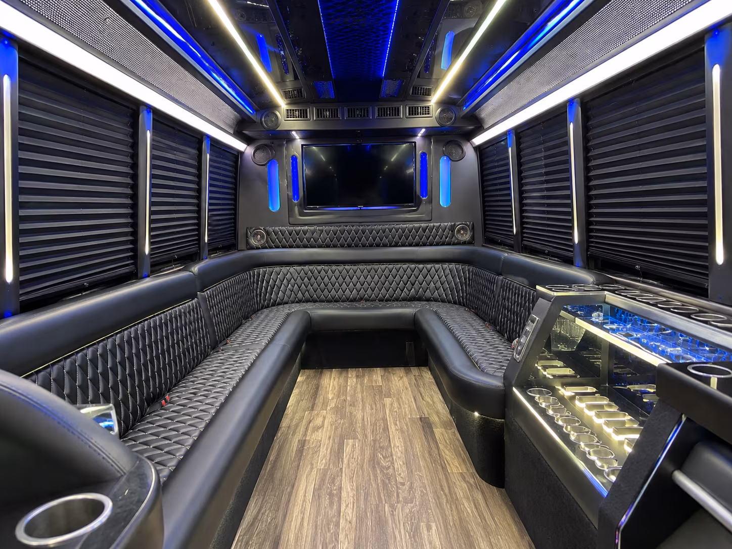 Fort Lee Private Event Transportation party bus exterior