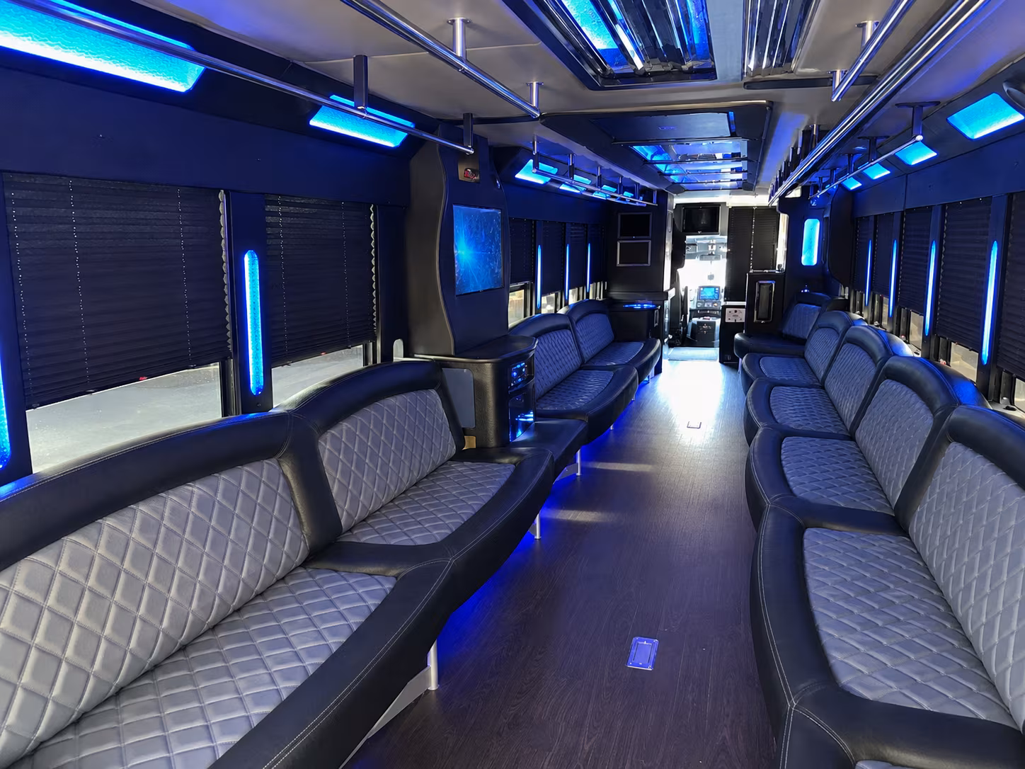Fort Lee Prom & Homecoming Transportation party bus interior