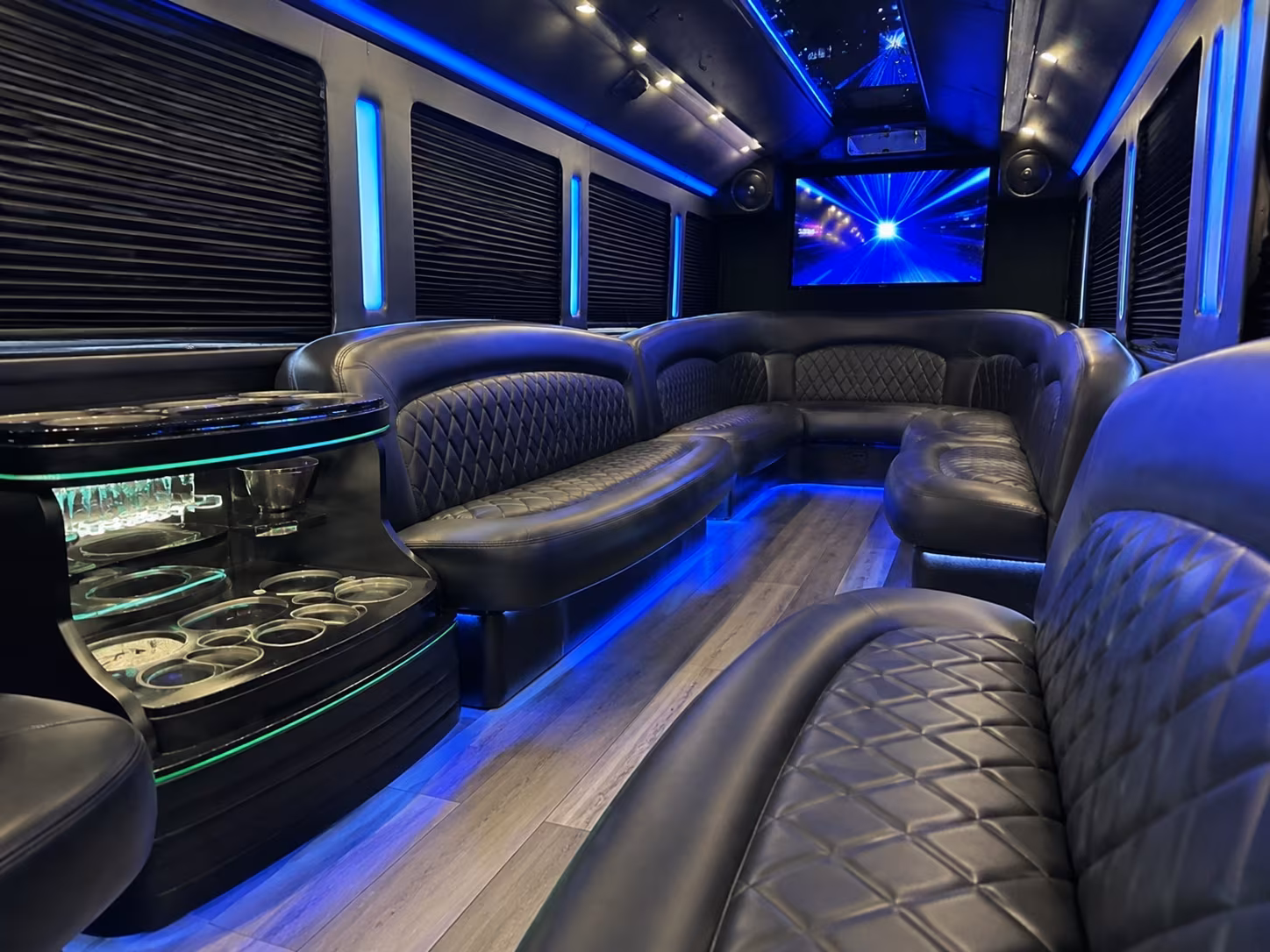 Fort Lee Wedding Transportation party bus exterior