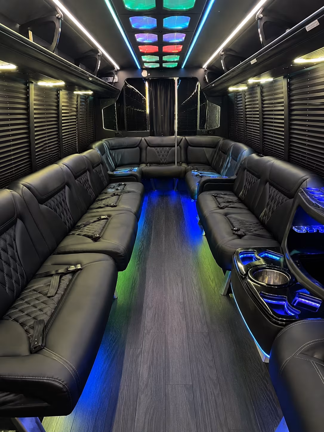 Fort Lee Wedding Transportation onboard seating