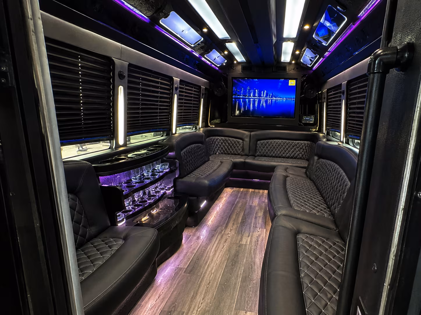 Fort Lee Wedding Transportation party bus exterior